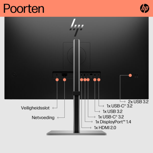 HP E32k G5 4K USB C-monitor - Afbeelding 6