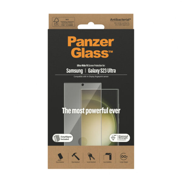 Panzerglass Gehard Glas Edge To Edge Screenprotector Samsung Galaxy S23 Ultra - Afbeelding 3