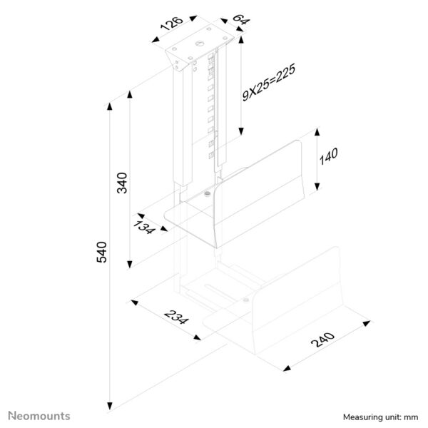 Neomounts CPU-D200SILVER CPU houder - max 30 kg - universeel - Afbeelding 4