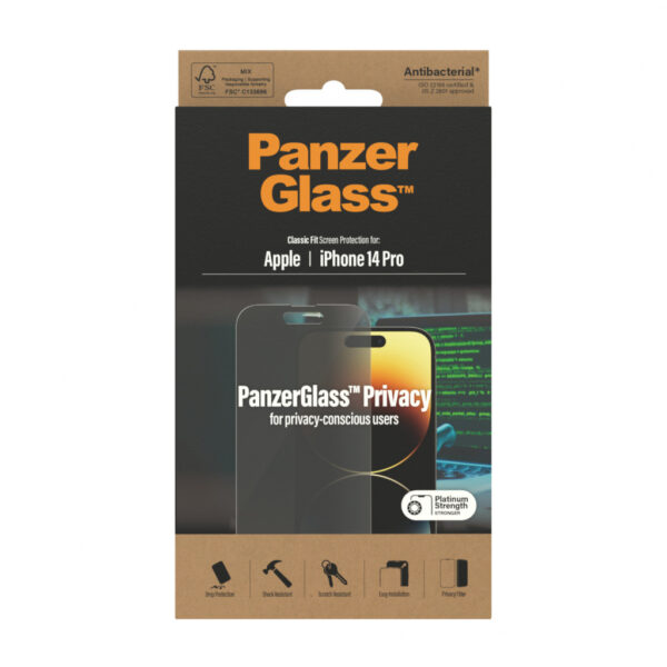 Panzerglass Gehard Glas Privacy Screenprotector Apple iPhone 14 Pro - Afbeelding 3