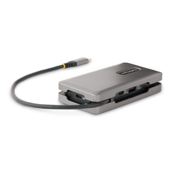StarTech.com USB-C Multiport Adapter, 4K 60Hz HDMI/DP, 3-Port USB Hub, 100W Power Delivery Pass-Through, GbE, Travel Docking Sta - Afbeelding 2