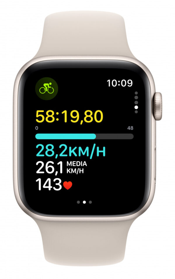 Apple Watch SE OLED 44 mm Digitaal 368 x 448 Pixels Touchscreen Beige Wifi GPS - Afbeelding 4