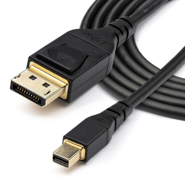 StarTech.com 2m Mini DisplayPort naar DisplayPort 1.4 VESA Certified Kabel 8K 60Hz HBR3 HDR Super UHD mDP naar DP 1.4 Slim (34 A - Afbeelding 3