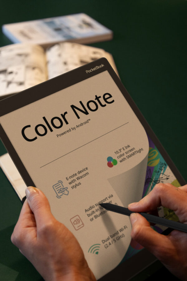 PocketBook Color Note e-book reader Touchscreen 32 GB Wifi Zwart, Blauw - Afbeelding 3