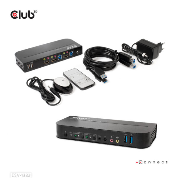CLUB3D HDMI KVM SWITCH FOR DUAL HDMI 4K 60Hz - Afbeelding 3