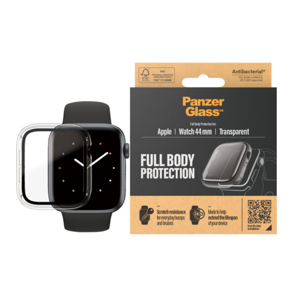 PanzerGlass ® Screen Protector Full Body Apple watch 4 | 5 | 6 | SE 44mm | Transparent Doorzichtige schermbeschermer 1 stuk(s) - Afbeelding 2