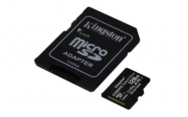 Kingston Technology Canvas Select 128GB micSDXC Plus 100R A1 C10 kaart + ADP - Afbeelding 2