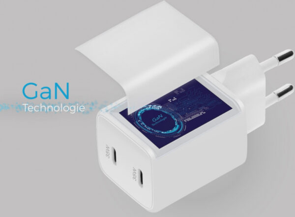 Mobiparts GaN Wall Charger USB-C/USB-A PD 3.0/QC 45W White - Afbeelding 7