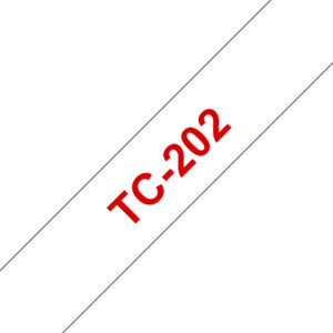 Brother TC-202 labelprinter-tape Rood op wit