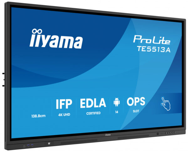 iiyama TE5513A-B1AG beeldkrant Interactief flatscreen 138,7 cm (54.6") Wifi 450 cd/m² 4K Ultra HD Zwart Touchscreen Type process - Afbeelding 4