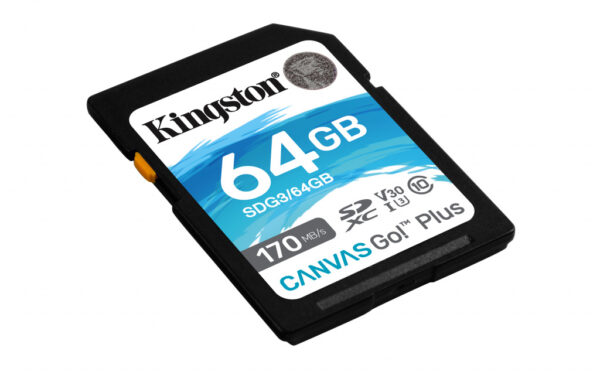 Kingston Technology Canvas Go! Plus 64GB SDXC Canvas Go Plus 170R C10 UHS-I U3 V30 - Afbeelding 2