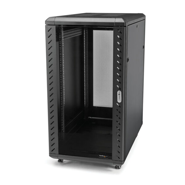 StarTech.com 4 Post 32U Netwerkkast, Vergrendelbare 19" Patchkast voor Computer / AV / IT / Data Apparatuur, Server Rack voor Bu