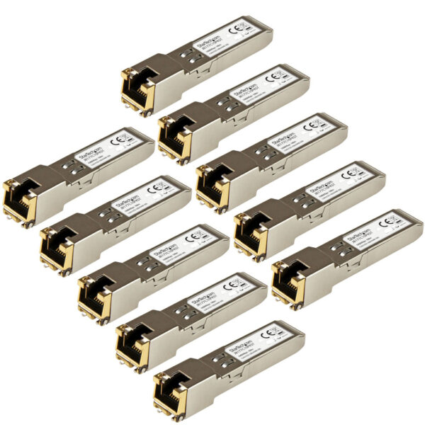StarTech.com Gigabit RJ45 Koper / Copper SFP Transceiver Module - HPE J8177C Compatibel - 10 stuks - Afbeelding 3