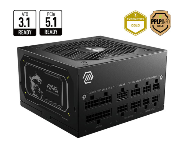 MSI MAG A850GL PCIE5 II power supply unit 850 W 20+4 pin ATX ATX Zwart - Afbeelding 5