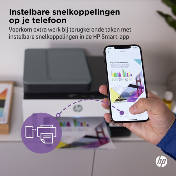 HP Smart Tank 7605 Draadloos All-in-One Kleur Printer, Dubbelzijdig printen; Kopieerapparaat, Scanner - Afbeelding 10