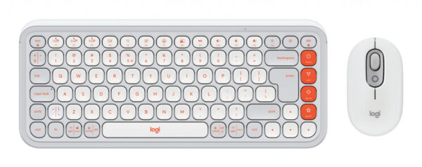 Logitech 920-013141 toetsenbord Inclusief muis Universeel Bluetooth QWERTY US International Oranje, Wit