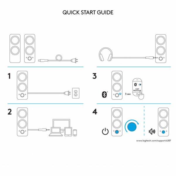 Logitech Z207 Bluetooth-computerspeakers - Afbeelding 10