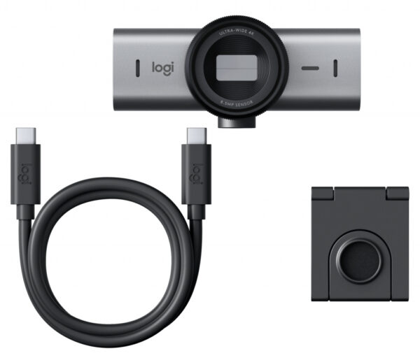 Logitech 960-001530 webcam 8,5 MP 4096 x 2160 Pixels USB 3.2 Gen 1 (3.1 Gen 1) Aluminium, Zwart - Afbeelding 3