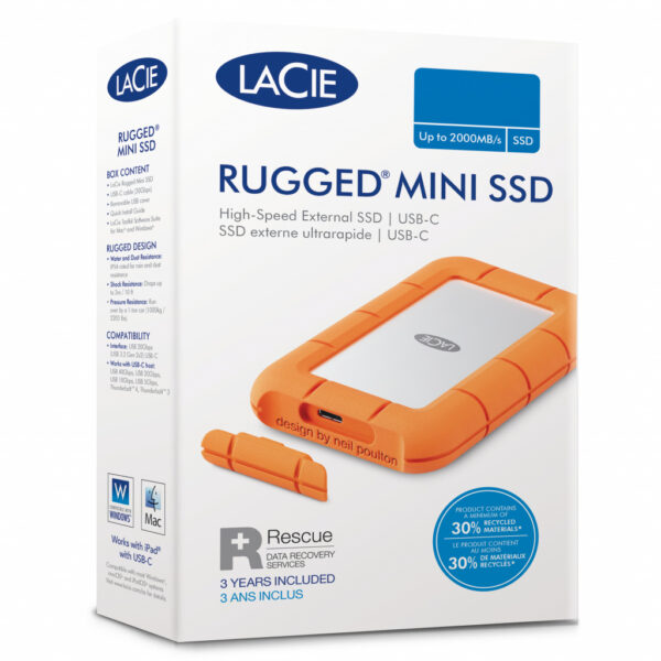LaCie Rugged Mini externe harde schijf 5 TB 3.2 Gen 1 (3.1 Gen 1) Oranje - Afbeelding 5