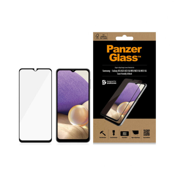 PanzerGlass Gehard Glas Clear Screenprotector Samsung Galaxy A13 4G/A13 5G/M23 5G/M33 5G - Afbeelding 3