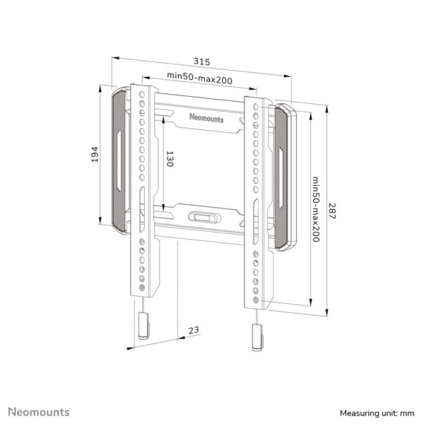 Neomounts WL30-550BL12 TV-beugel wand 24-65" - ultra-vlak - Easy Install - Afbeelding 15