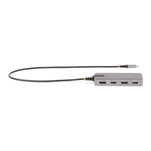 StarTech.com USB-C Triple Monitor Multiport Adapter, Dual 4K 60Hz + 4K 30Hz HDMI & DisplayPort, 3-Port USB Hub, 10Gbps, 100W PD - Afbeelding 4