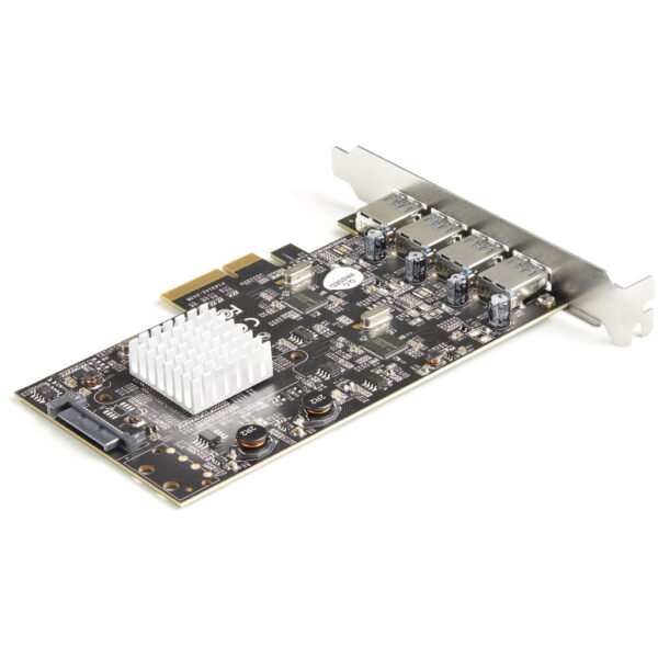 StarTech.com 4-Port USB PCIe Kaart - 10Gbps USB 3.1/3.2 Gen 2 Type-A PCI Express Kaart met 2 Controllers - 4x USB-A - USB PCIe A - Afbeelding 2