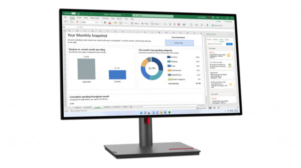 Lenovo ThinkVision P27h-30 LED display 68,6 cm (27") 2560 x 1440 Pixels Quad HD LCD Zwart - Afbeelding 3