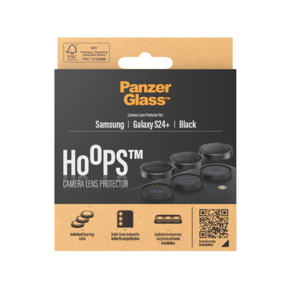 PanzerGlass ® Hoops® Black Camera Lens Protector Samsung Galaxy S24+ Doorzichtige schermbeschermer 1 stuk(s) - Afbeelding 3
