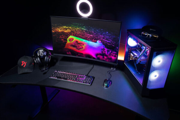 Arozzi Arena Gaming Desk Zwart, Grijs - Afbeelding 3