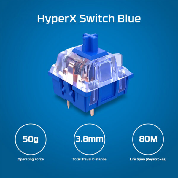 HyperX Alloy Origins PBT HX Aqua - Mechanical Gaming Keyboard - Afbeelding 5