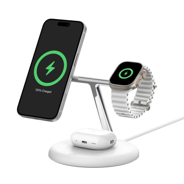Belkin WIZ023VFWH oplader voor mobiele apparatuur Hoofdtelefoons, Smartphone, Smartwatch Wit USB Draadloos opladen Binnen - Afbeelding 4