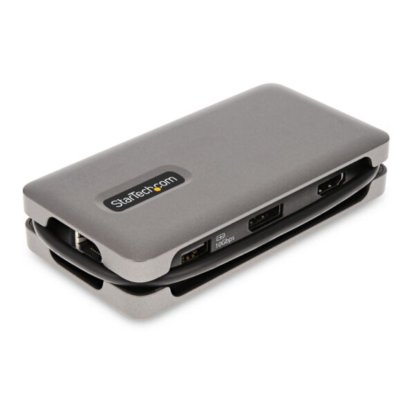 StarTech.com USB-C Multiport Adapter, 4K 60Hz HDMI/DP, 3-Port USB Hub, 100W Power Delivery Pass-Through, GbE, Travel Docking Sta - Afbeelding 3