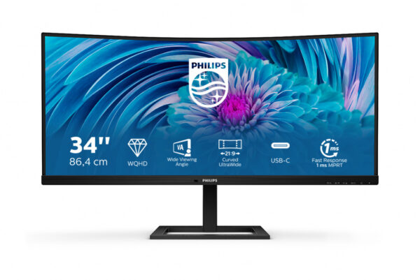 Philips E Line 346E2CUAE/00 computer monitor 86,4 cm (34") 3440 x 1440 Pixels Wide Quad HD+ LCD Zwart - Afbeelding 8