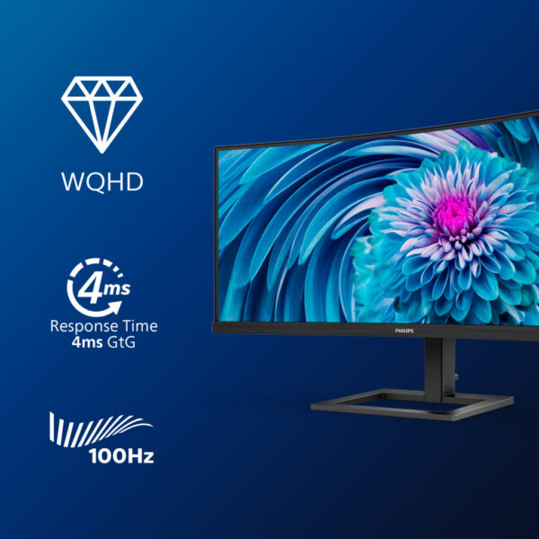 Philips E Line 346E2CUAE/00 computer monitor 86,4 cm (34") 3440 x 1440 Pixels Wide Quad HD+ LCD Zwart - Afbeelding 12