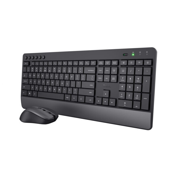 Trust Trezo toetsenbord Inclusief muis Kantoor RF Draadloos AZERTY Belgisch Zwart