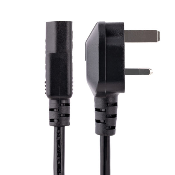 StarTech.com 3m UK Computer Stroomkabel, 18AWG, BS 1363 naar C13, 10A 250V, Zwart, AC Vervangkabel, Kettle Lead / UK Voedingskab - Afbeelding 4
