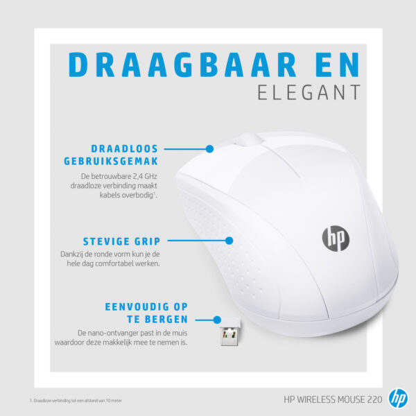HP draadloze muis 220 (sneeuwwit) - Afbeelding 4