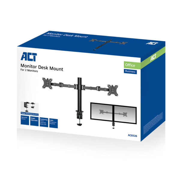 ACT Monitorarm 32" office solid pro, 2 schermen - Afbeelding 5