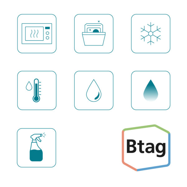 Brother BTAG-133 labelprinter-tape Blauw op transparant - Afbeelding 3