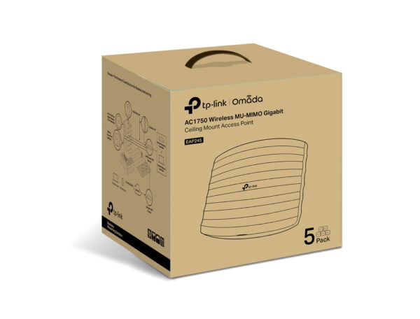 TP-Link Omada EAP245(5-PACK) draadloos toegangspunt (WAP) 1750 Mbit/s Wit Power over Ethernet (PoE) - Afbeelding 5