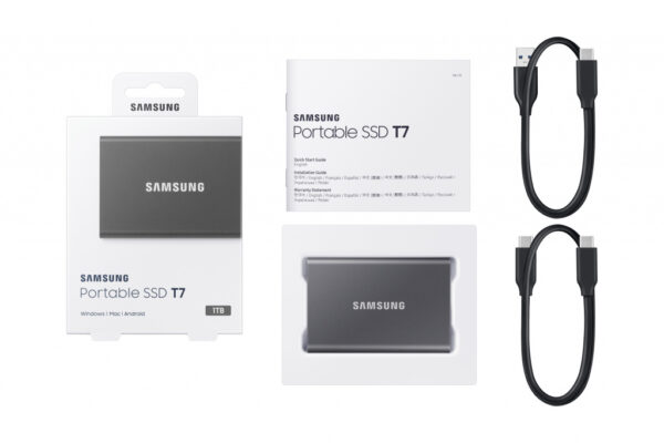 Samsung Portable SSD T7 1 TB USB Type-C 3.2 Gen 2 (3.1 Gen 2) Grijs - Afbeelding 12