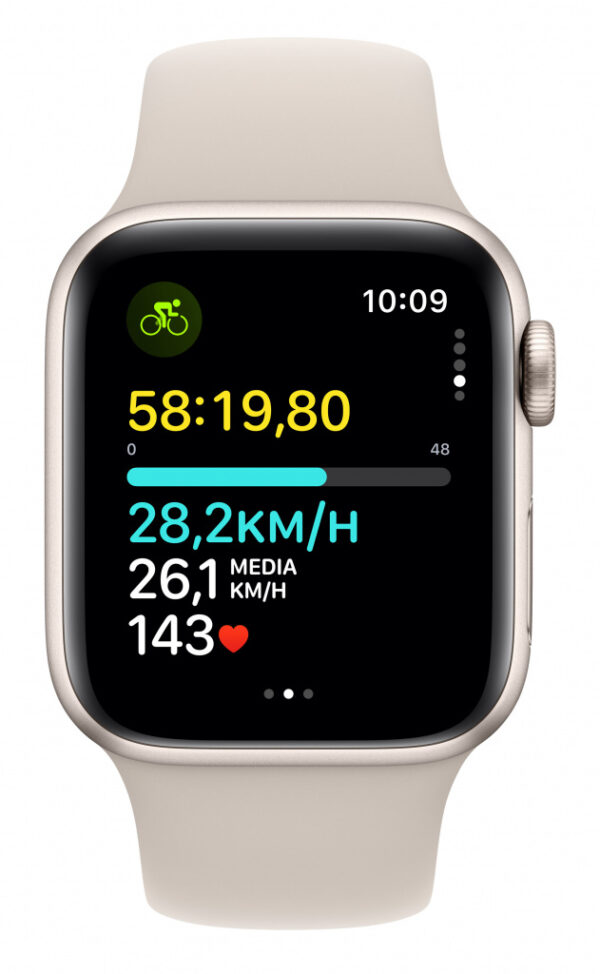 Apple Watch SE OLED 40 mm Digitaal 324 x 394 Pixels Touchscreen Beige Wifi GPS - Afbeelding 4