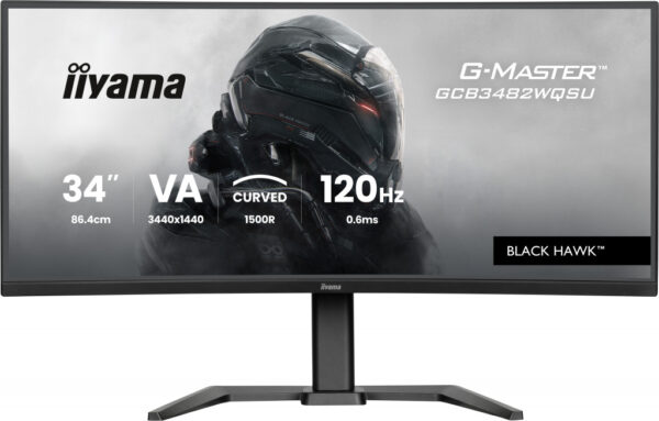 iiyama GCB3482WQSU-B1 computer monitor 86,4 cm (34") 1440 x 3440 Pixels UltraWide Quad HD LED Zwart