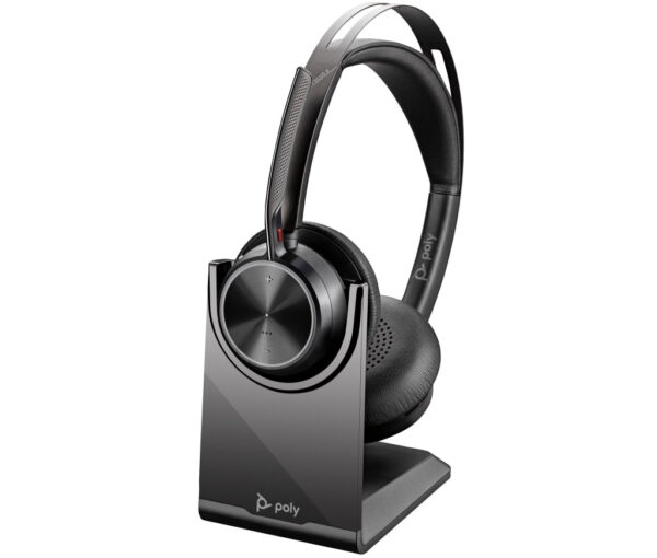 POLY Voyager Focus 2 USB-C-C Headset +USB-C/A Adapter +Charging Stand