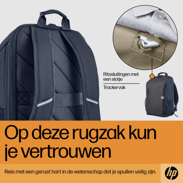 HP Travel 15,6 Laptop Backpack, 18 liter, Iron Grey - Afbeelding 7