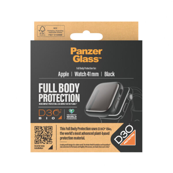 PanzerGlass ® Full Body Black w. D3O® Apple Watch Series 9 | 41mm Doorzichtige schermbeschermer 1 stuk(s) - Afbeelding 3
