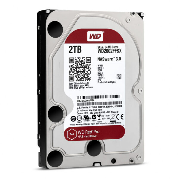 Western Digital Red Pro interne harde schijf 2 TB 7200 RPM 64 MB 3.5" SATA III - Afbeelding 2