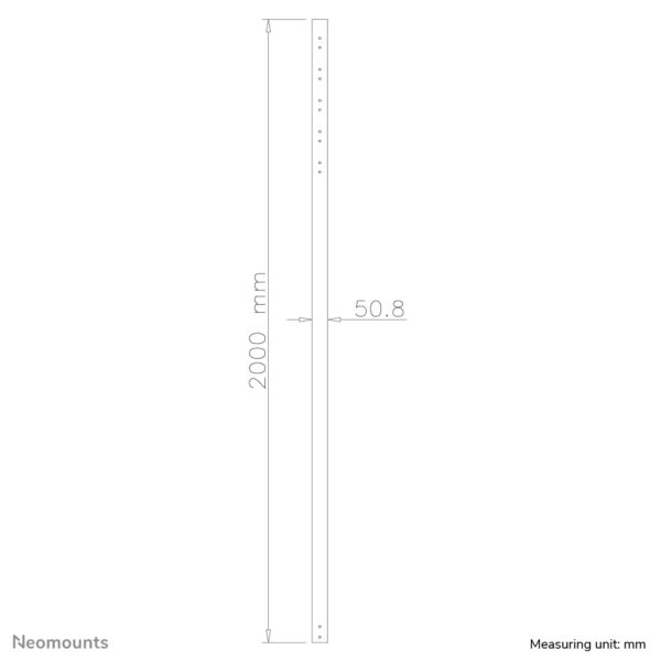 Neomounts FPMA-CP200BLACK Verlengbuis TV-beugel plafond - h 200 cm - Afbeelding 3