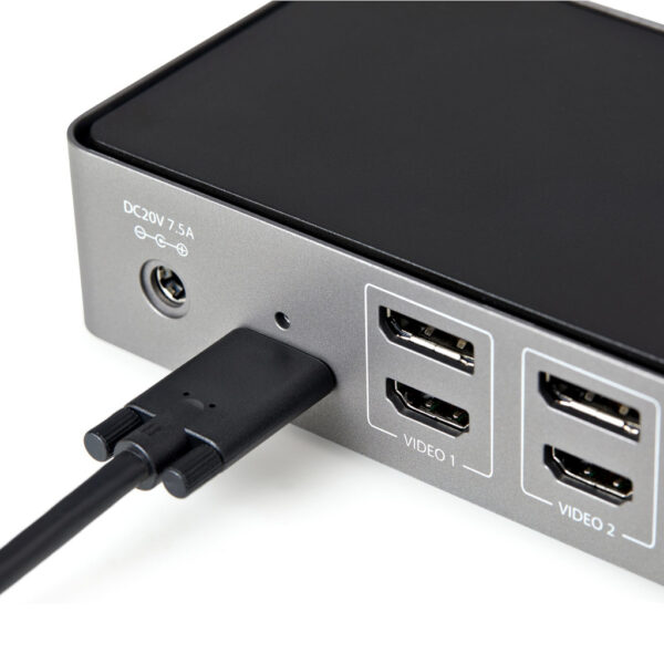StarTech.com USB-C & USB-A Dock - Hybride Universeel Triple Monitor Laptop Docking Station DisplayPort & HDMI 4K 60Hz - 85W Powe - Afbeelding 8